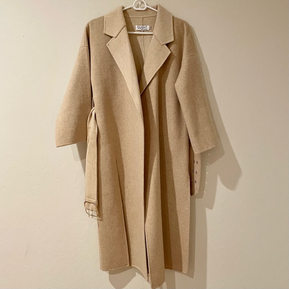 QUAINT Runway Ingrid Wool Blend Belt Coat